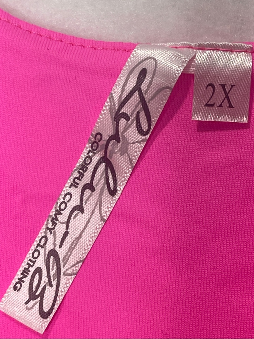 NWT Lulu-B Hot Pink Cha Cha Ruffle Maxi Dress Resort Wear 2X Plus Size Vacation - Picture 9 of 11